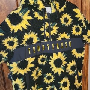 Teddy Fresh | Jackets u0026 Coats | Teddy Fresh Sunflower Sherpa Hoodie |  Poshmark